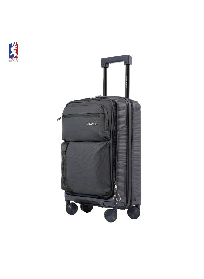 Eagle Express Cruiser Elite 3-Piece Hybrid PP & Nylon Hard-Shell Travel Luggage Set – 20/24/28 Inch, - Image 2